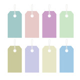 Tags with String Loops  - Muted Colours