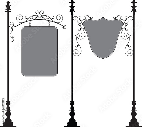 wrought iron signage