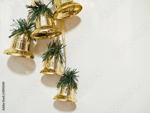 Christmas golden bells photo