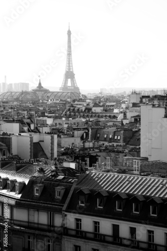 Obraz na płótnie Tour Eiffel vue du sommet de Paris w salonie