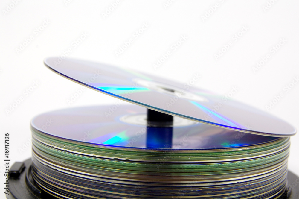 Fototapeta premium a stack of CD