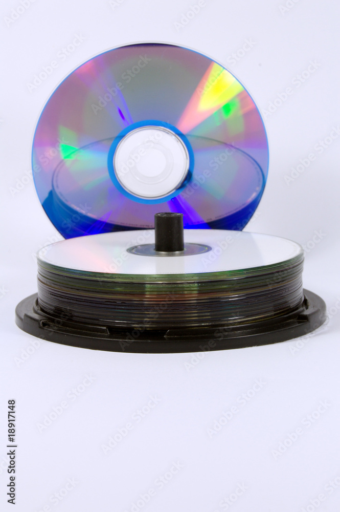 a stack of CD