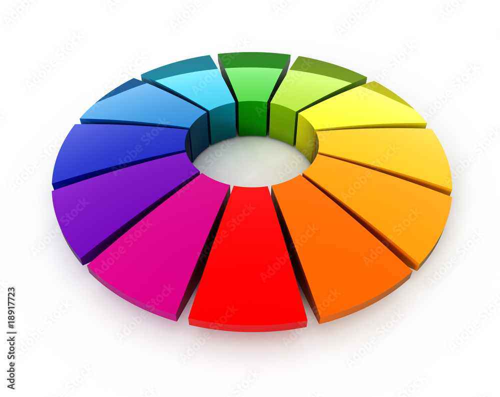Fototapeta premium 3d color wheel