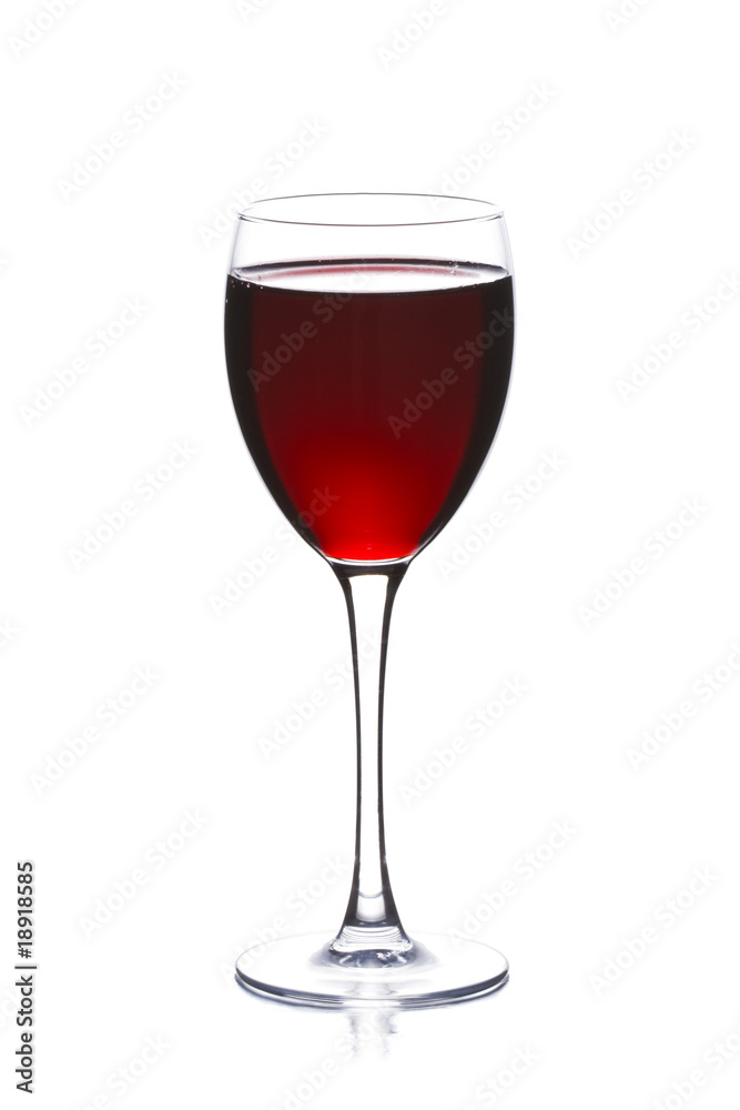 Glass of Red Wine on white background Glass of Red Wine on white background