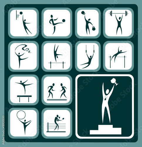 sports icons set