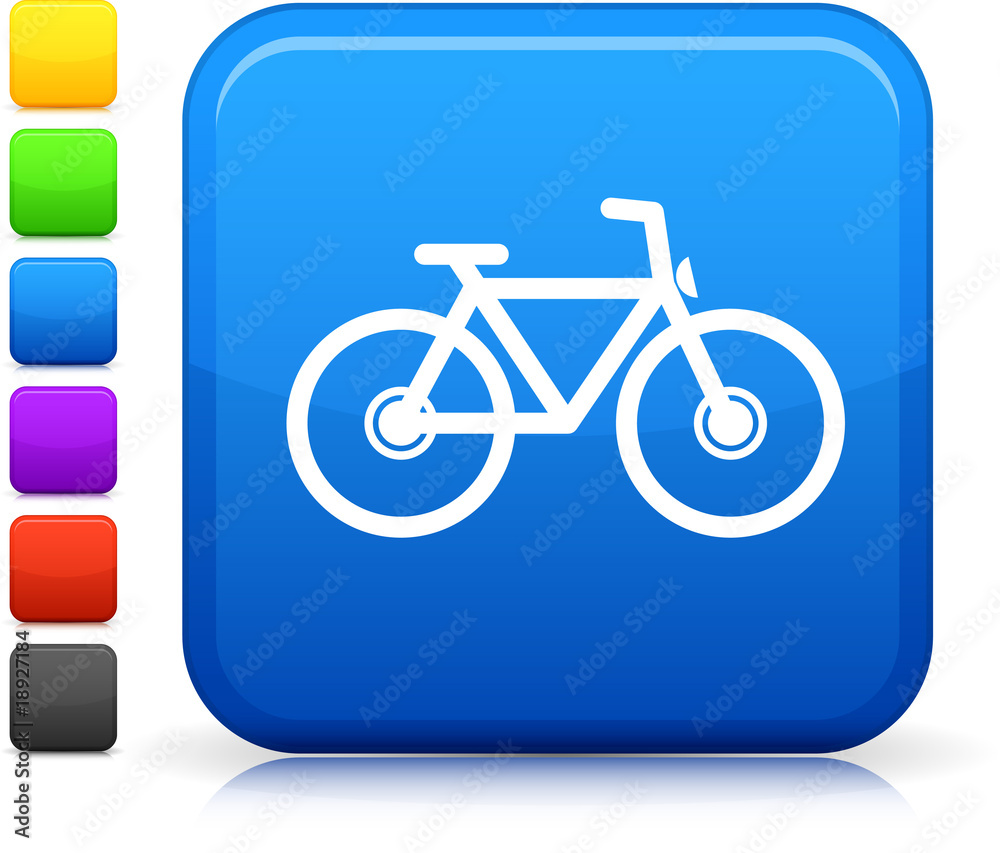 bycicle icon on square internet button bycicle icon on square internet button