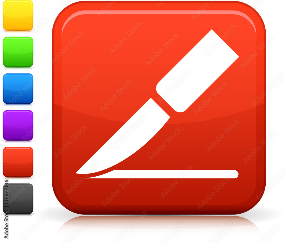 surgical scalpel icon on square internet button surgical scalpel icon on square internet button