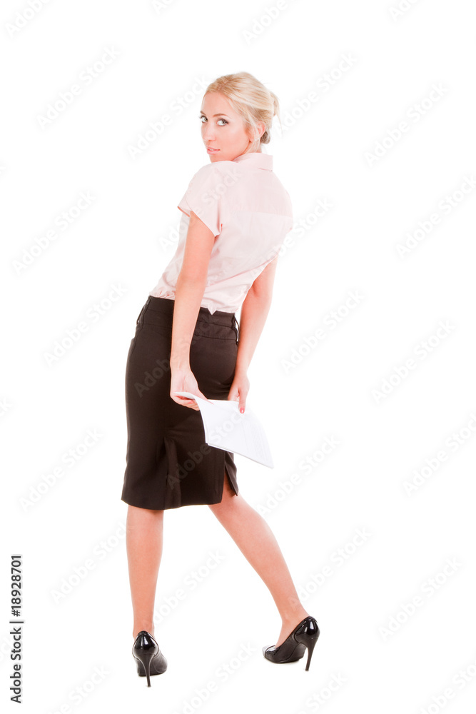 Beautiful young bussines lady in blouse Beautiful young bussines lady in blouse