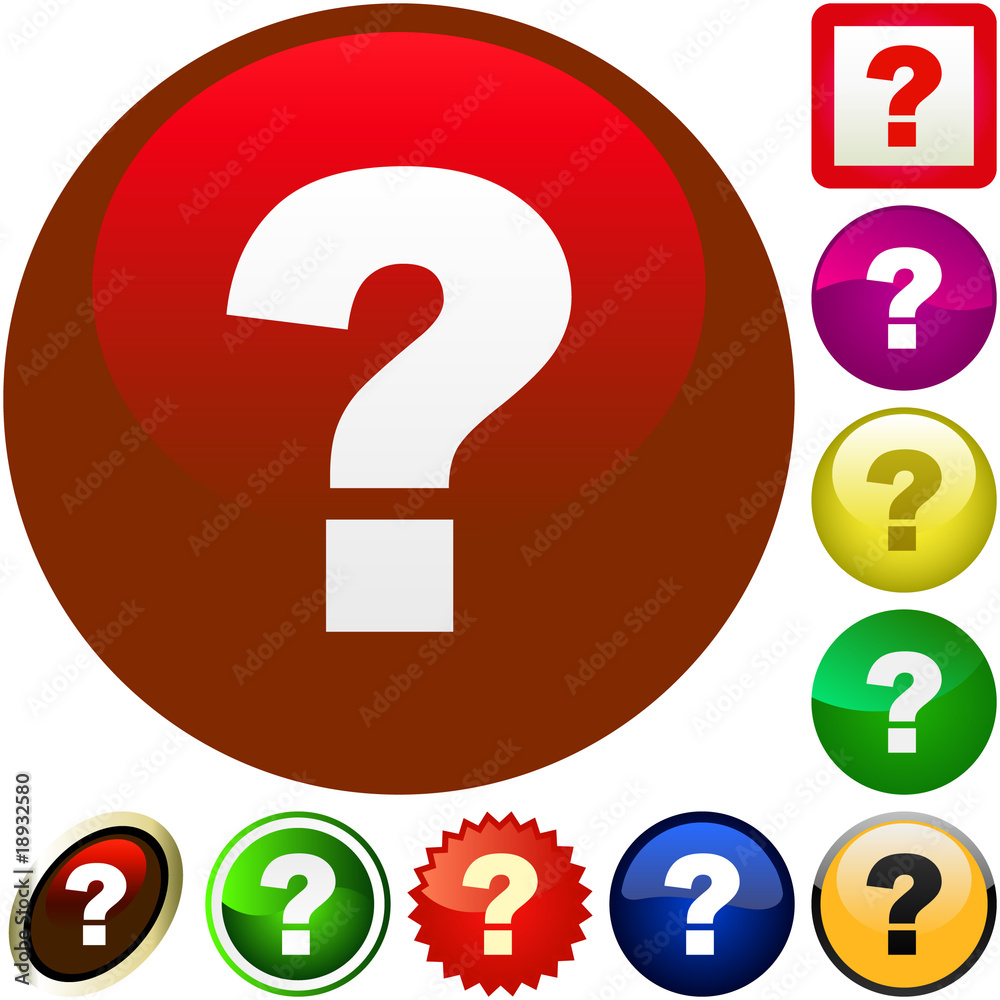 Question vector buttons for web. Question vector buttons for web.