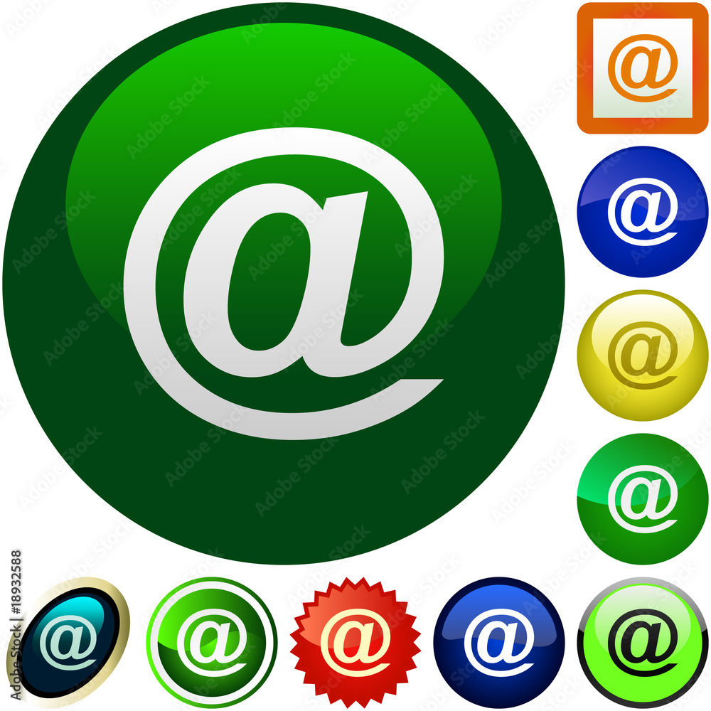 E-mail icon set for web. E-mail icon set for web.