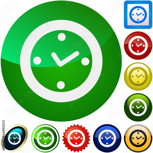 Vector clock icons.