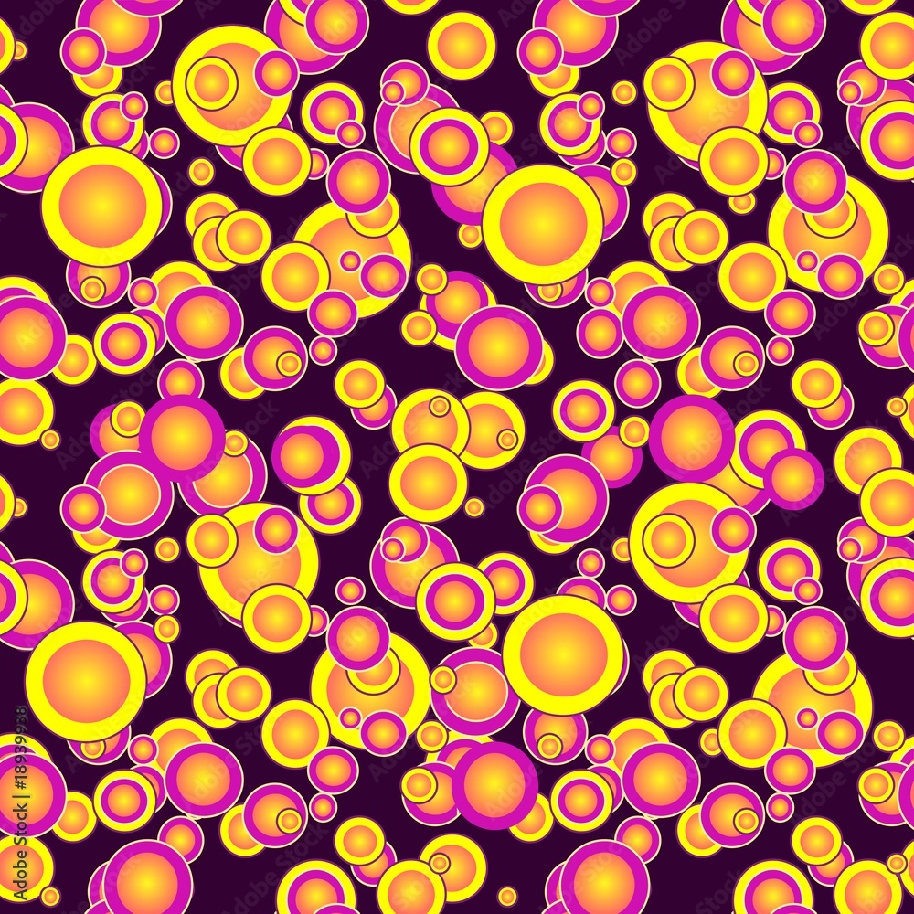 Retro seamless balls background on black Retro seamless balls background on black