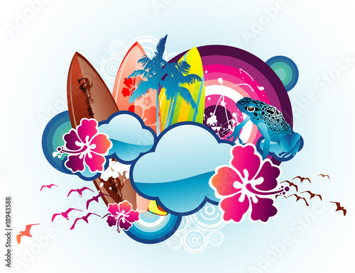 playa abstracta en vector