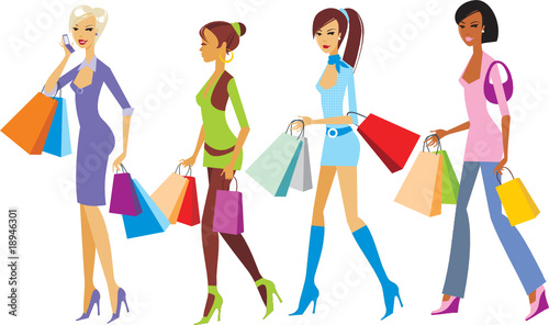Shopping girls