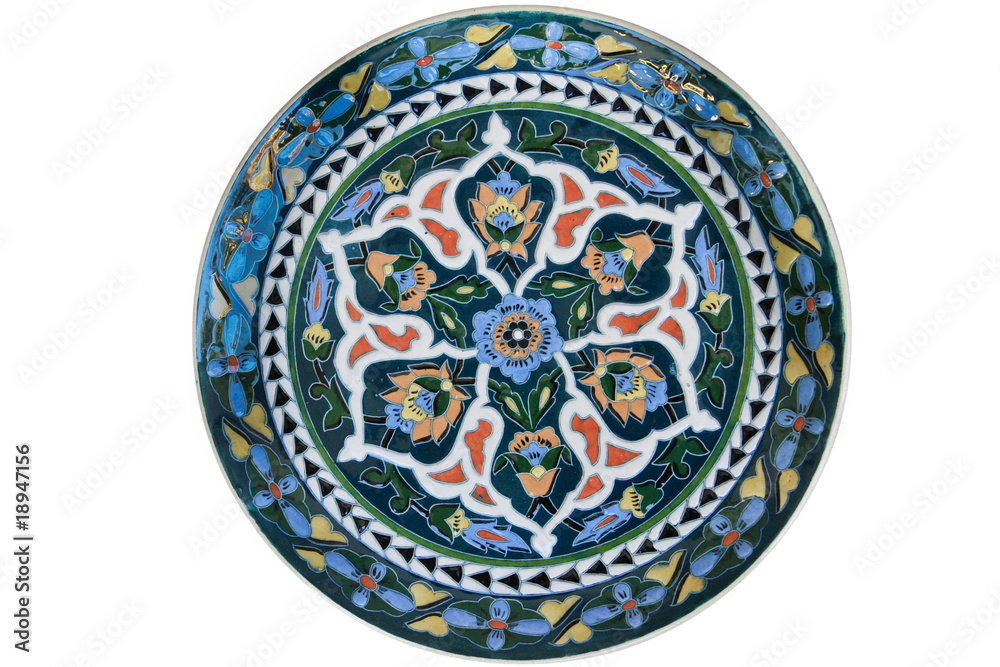 Turkish traditional artistic tile plate