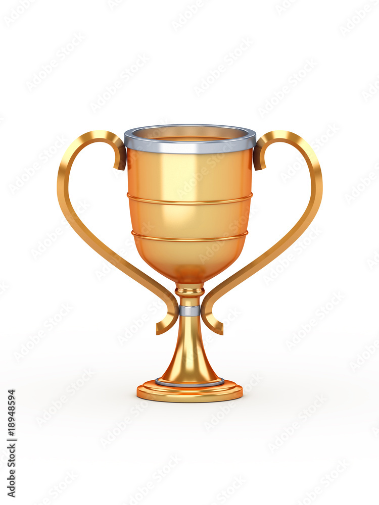 Gold winner cup isolated on white Gold winner cup isolated on white