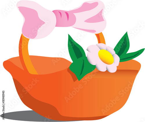 Easter basket with flower inside