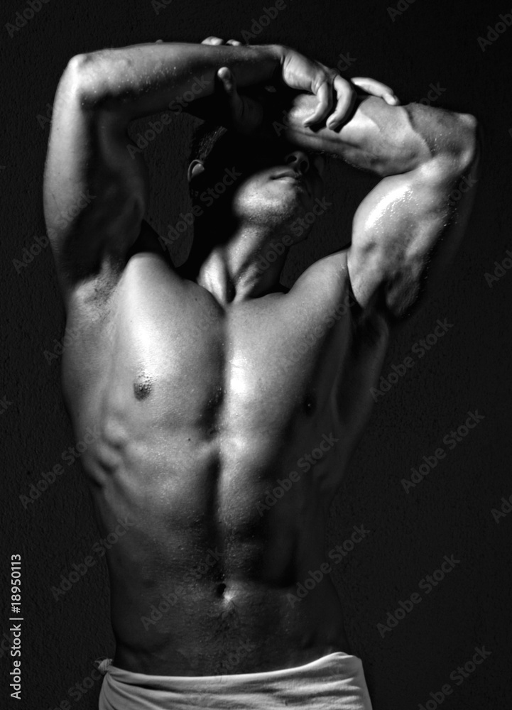 Muscled male model