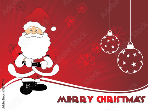 rays abckground with santa claus