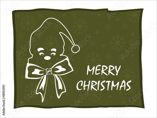 artwork background with santa face sketch