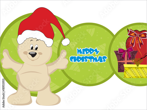 xmas background with colorful gift bag