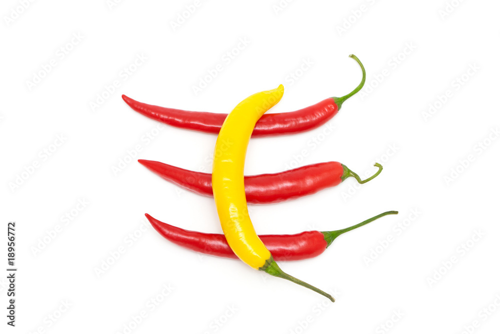 Four chili peppers