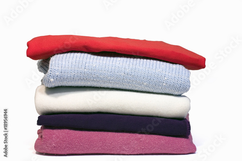 Pile of colour clothes