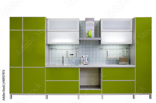 modern green kitchen