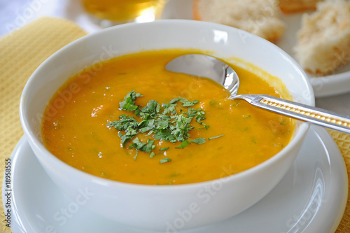 A Bowl of Carrot and Lentil Soup