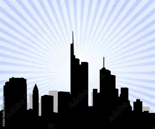 frankfurt am main skyline vector