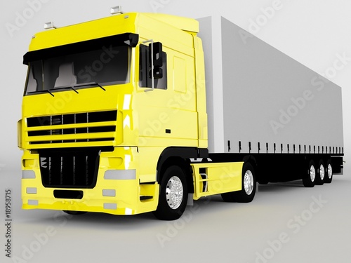 truck isolated on gray
