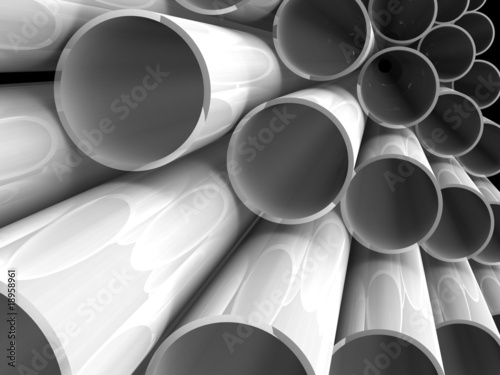 high technology background - aluminum tubes