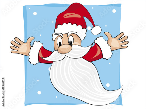 background with flying santa claus