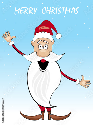 blue background with santa claus