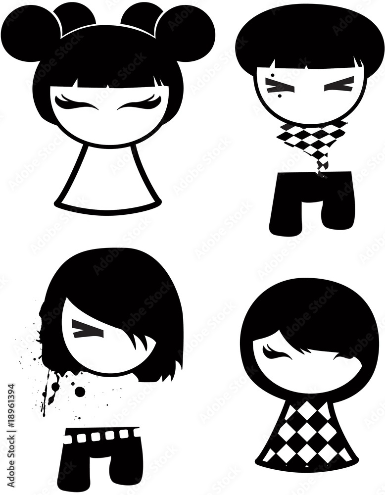 Emo Character High-Res Vector Graphic - Getty Images