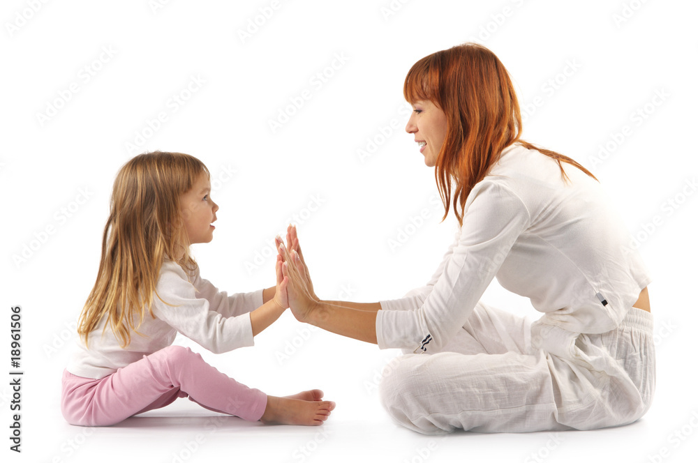 Playing mother and daughter Playing mother and daughter