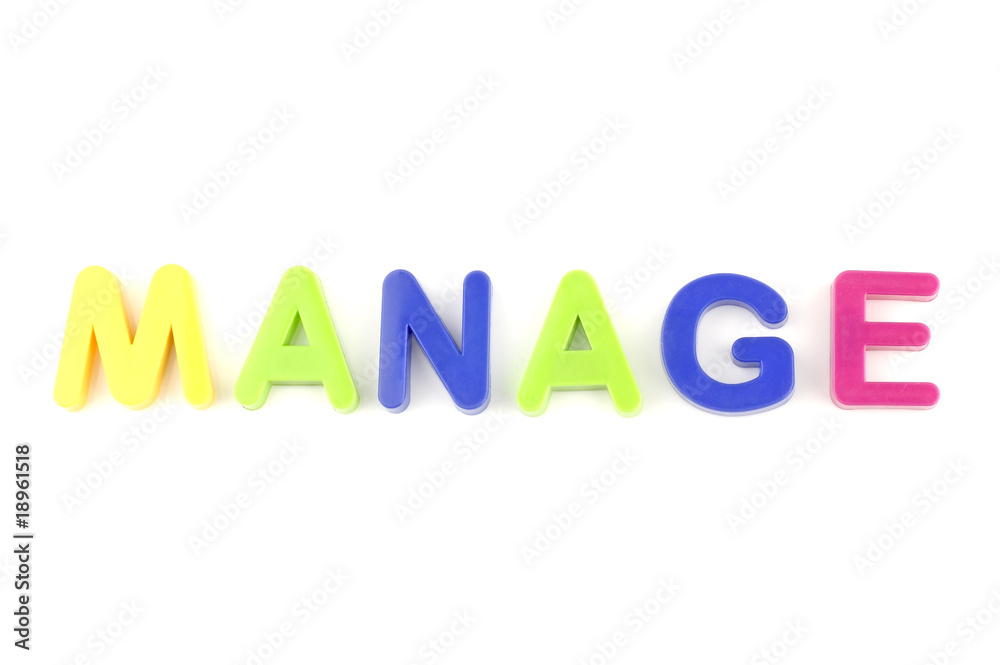 Word Manage From Plastic Toys Letters