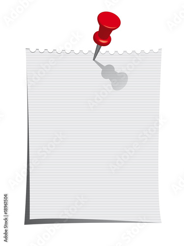 Notiz mit Pin