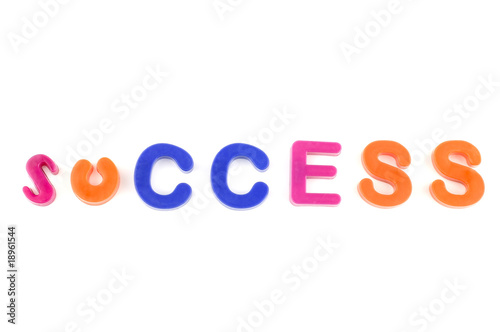 Word Success From Plastic Toys Letters
