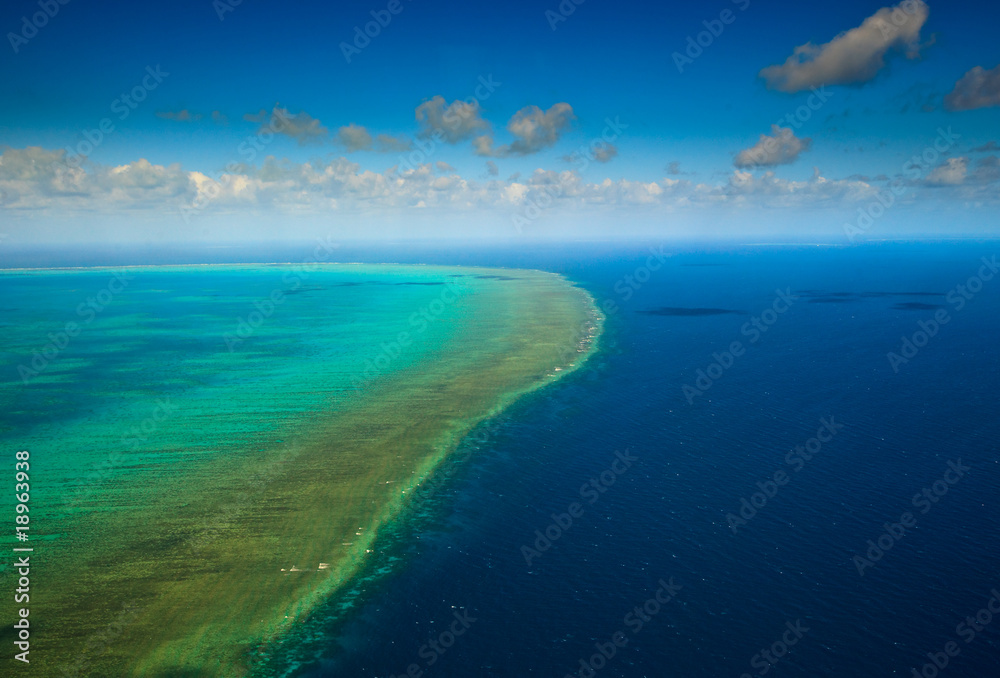 Aerial view of Arlington Reef at Great Barrier Reef Marine Park
