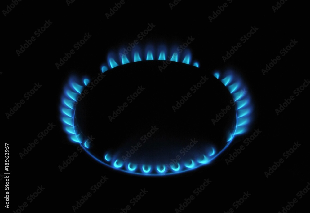 Fiamme di un fornello a gas Fiamme di un fornello a gas