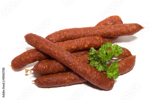 Hartwurst mit Petersilie
