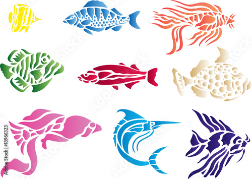 Set of fishes