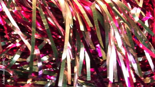 loopable background of christmas tinsel