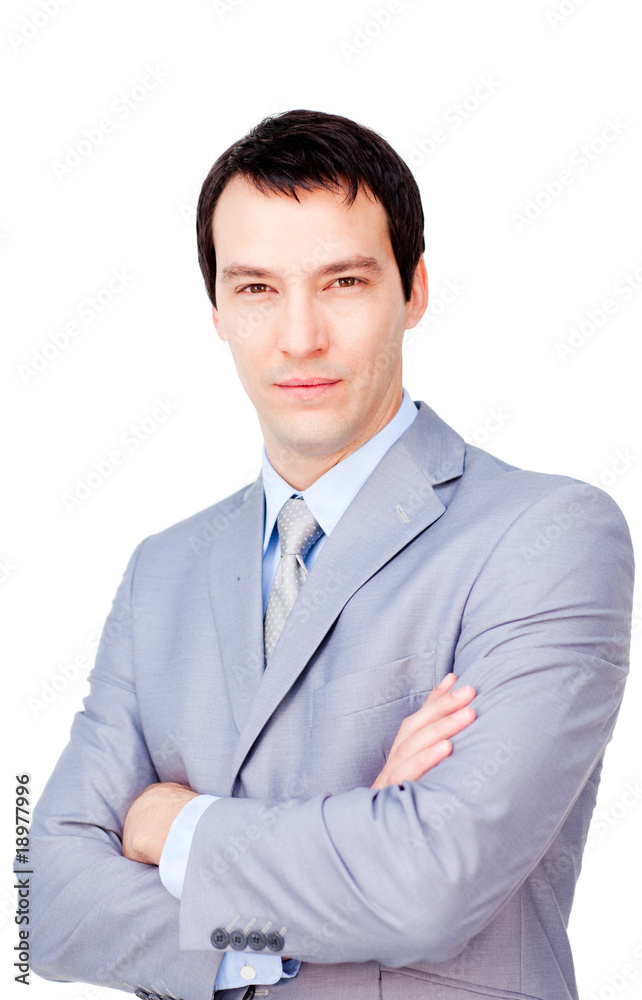 Serious businessman with folded arms Serious businessman with folded arms