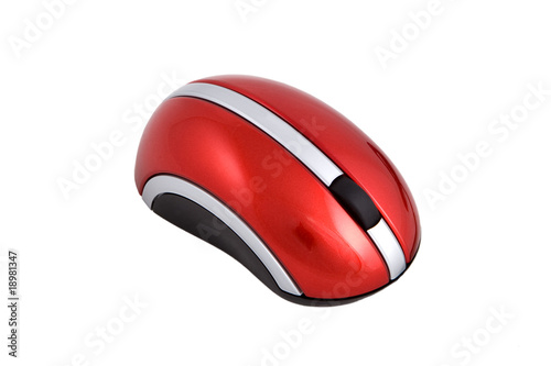 redcomputer mouse wireless. isolated