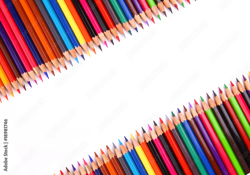 Fototapeta premium color pencil isolated on white