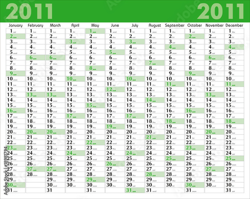 Calendar 2011