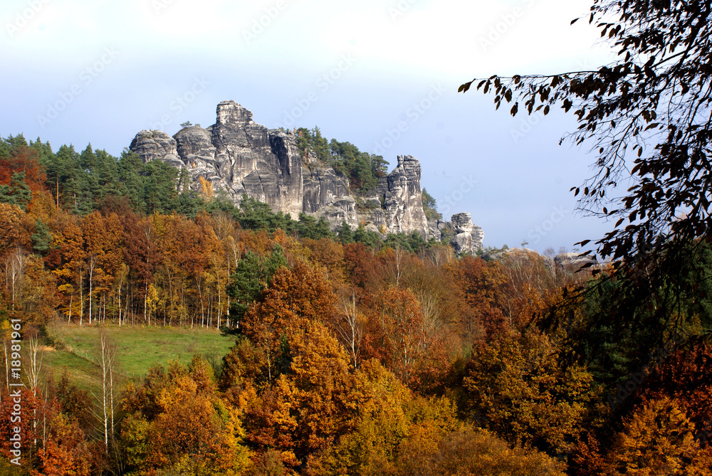 Herbst im Elbsandsteingebirge