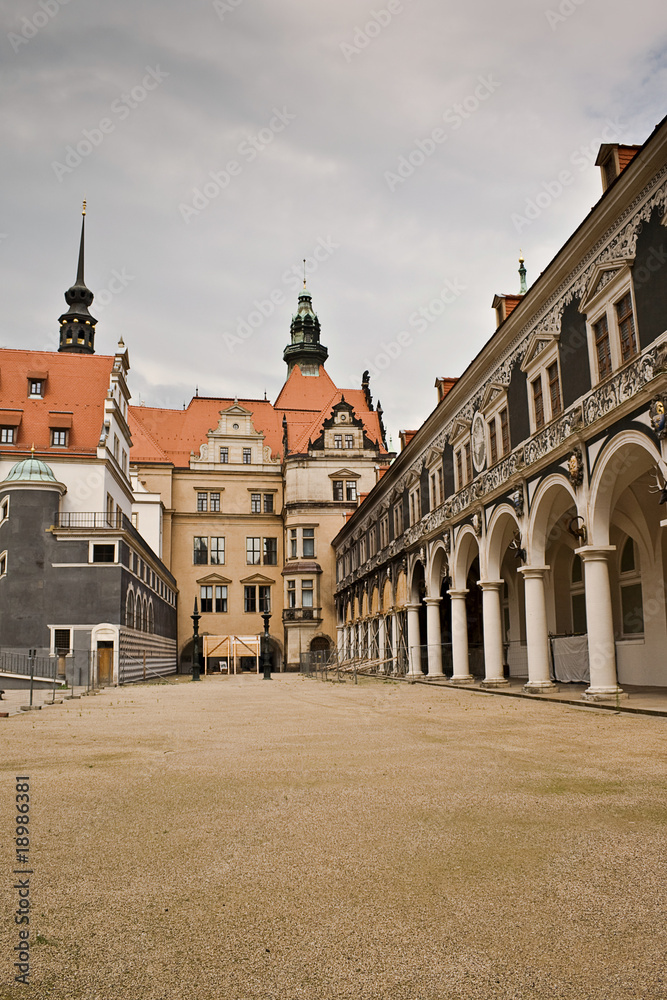 Old cobbled streets of Dresden